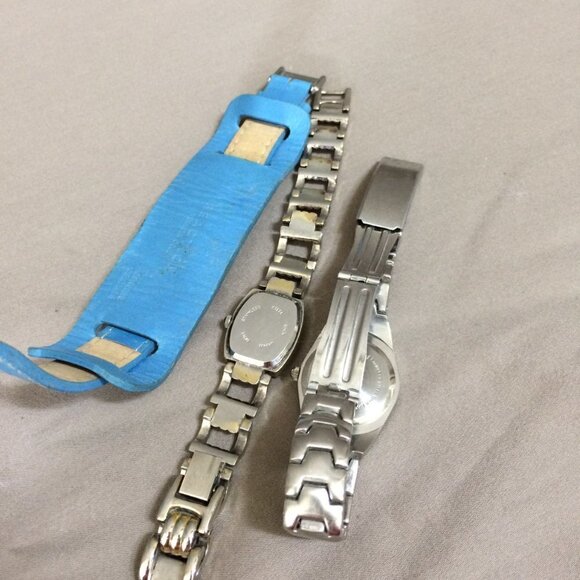 Lot of 3 Watches Womens Working Kenneth Cole Geneva Leather Bracelet - Picture 5 of 6